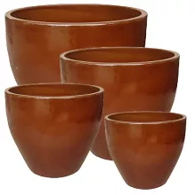 MALAY OLIVE POT ANTRA BROWN RED