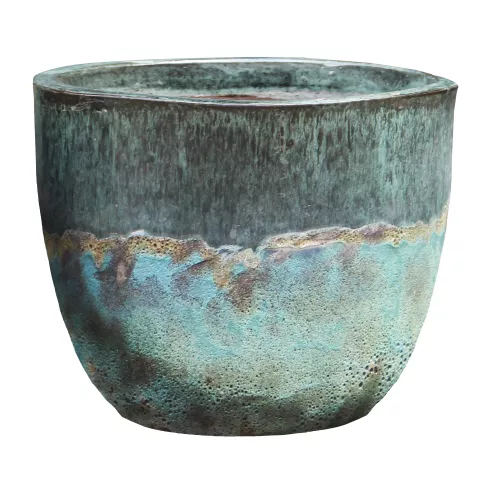 GLAZED EGGPOT JADE/S-GREEN