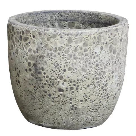 GLAZED EGGPOT S-WHITE
