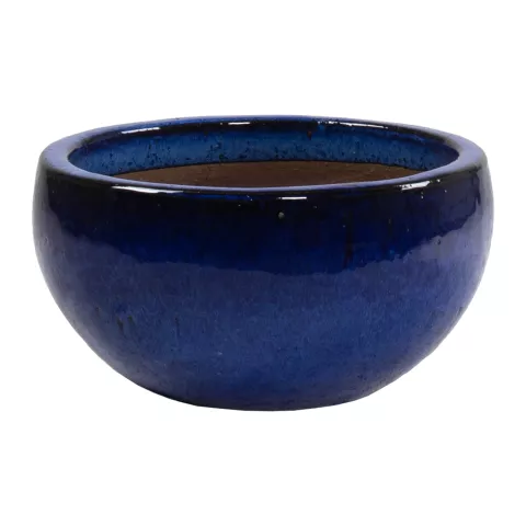 GLAZED ROUND BOWL BLUE