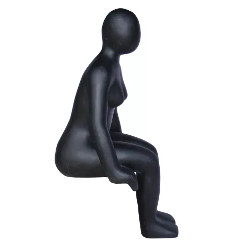 STANDBEELD 'WOMAN SITTING BOWED'