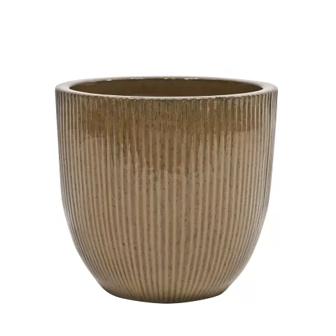 GLAZED ROUND POT CHOCOLATE