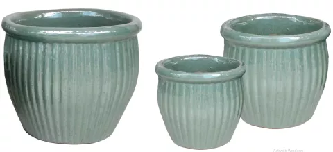 GLAZED DELTA MELON CELADON